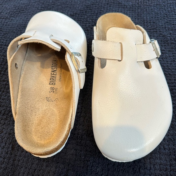 German Made Birkenstock Nubuck Leather Boston Clogs Size 7M Like New - Picture 7 of 8